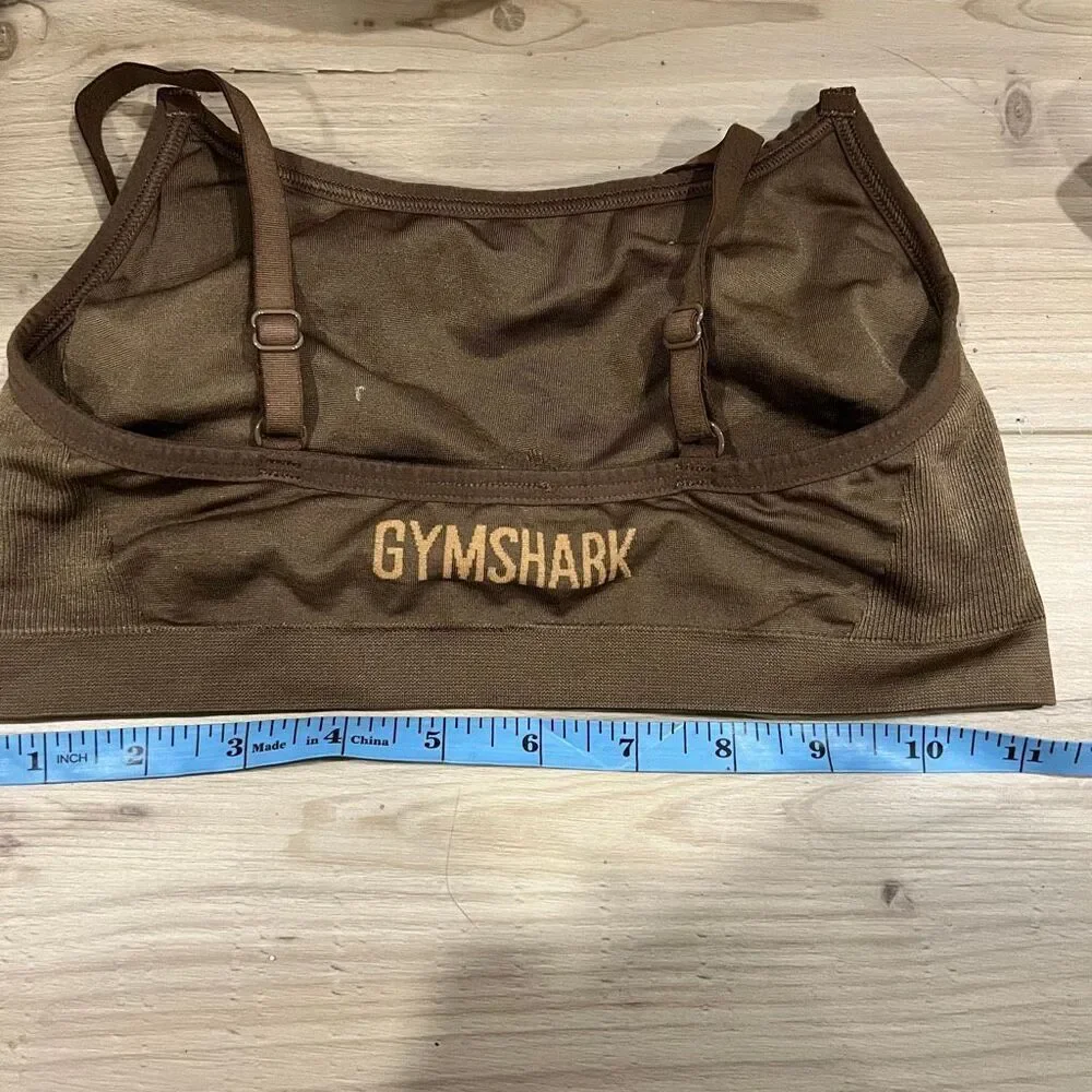 Gymshark Women's Seamless Bralette XS Espresso‎ Brown Scoop Neck